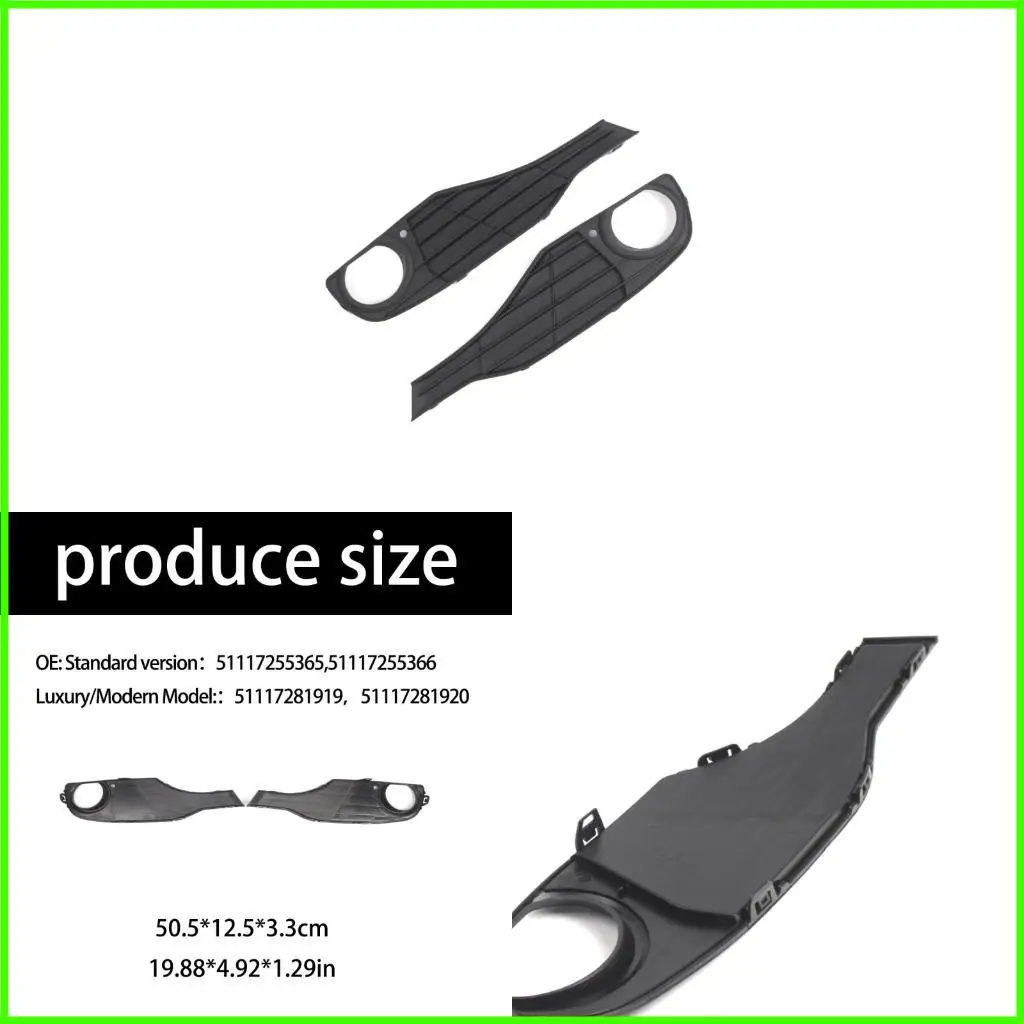 

Front Bumper Lower Grille Fog Lamp Case Trim For 320i 328d Foglight Replacement 51117255365,51117255366