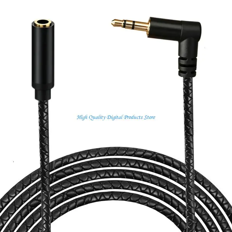 U2JE 3.5 mm Headphone Extension Cable Male to Female Cord, Black Cover and Gold-Tone Ends for Speaker and Laptop Use