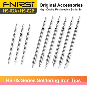 FNIRSI HS-02 Série Original Press-on Ponta para Estação de Ferro de Solda Acessórios Dicas Equipamento de Soldagem Cautin Sting HS02 Kits