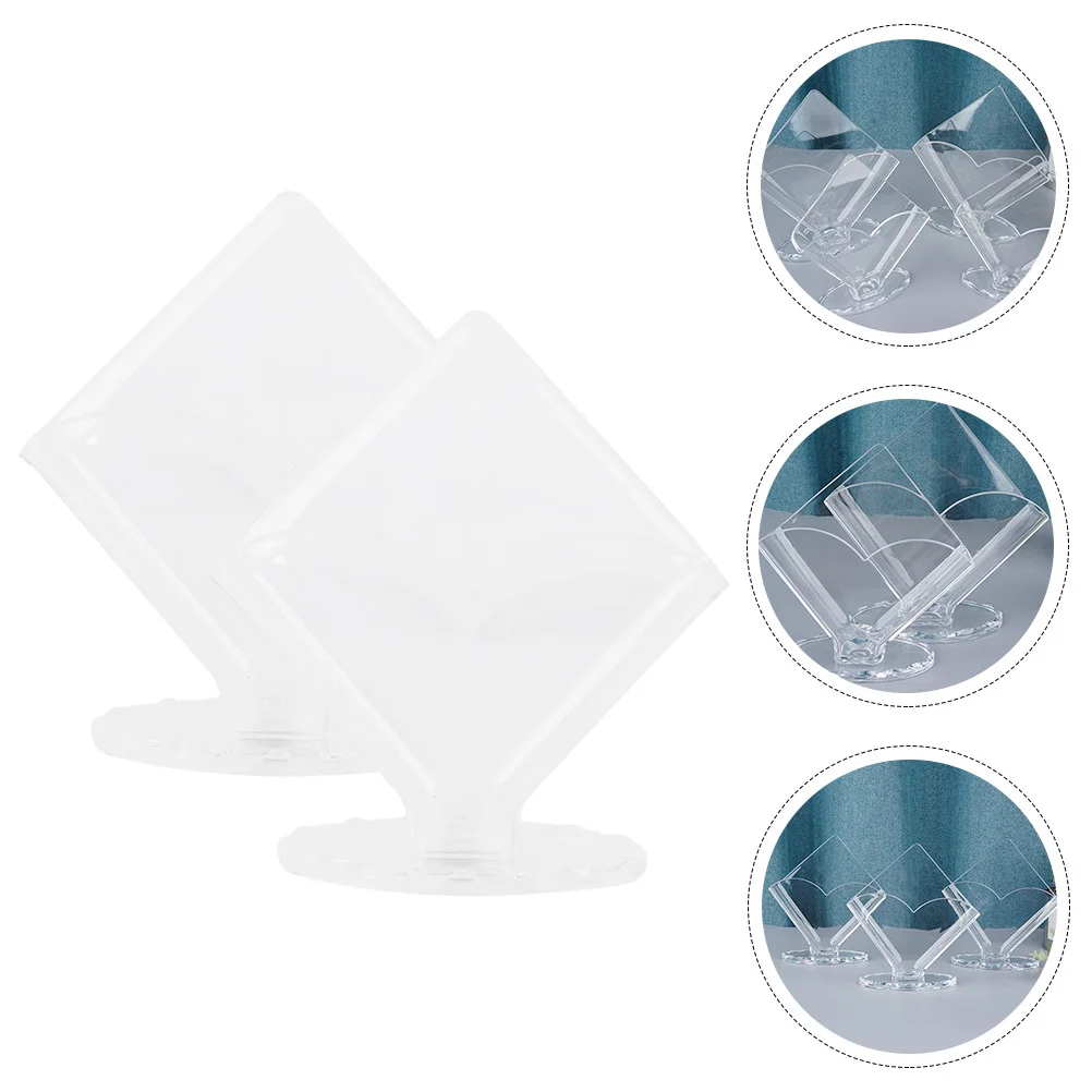 

2Pcs Premium Clear Acrylic Napkin Holder Smooth Edges Stable Base for Home Hotel Restaurant Decorative Use Modern Napkin Holder
