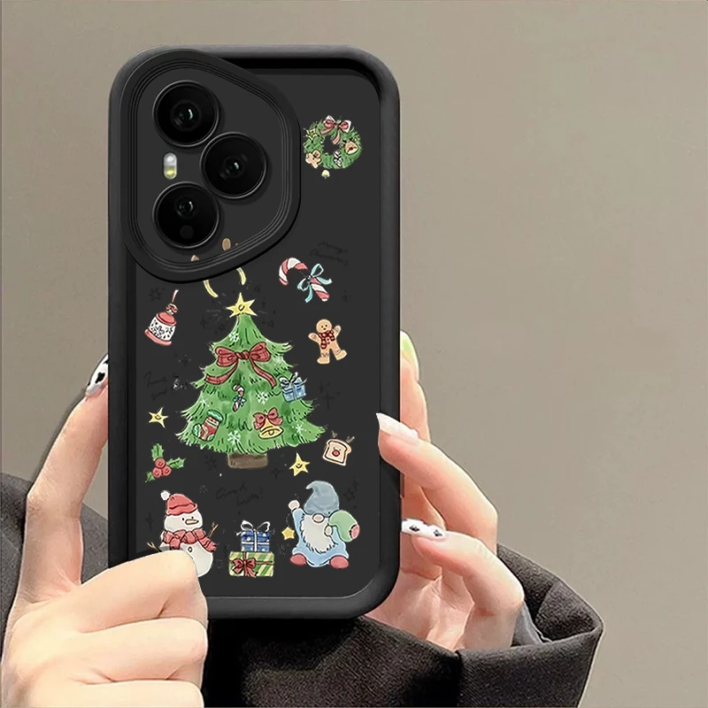 Custodia per telefono modello albero di Natale con fiocco per Honor 400 200 Pro Magic7 Lite X8c X9c Smart X6a X6b X6c Custodia morbida in silicone antiurto