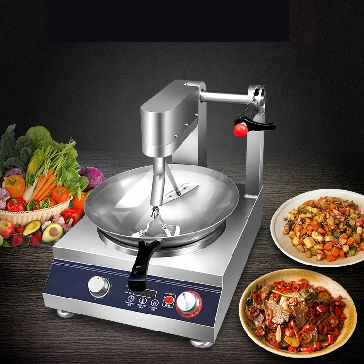 Multi Function Electric Skillet Electric Gas Wok With Glass Cover restaurant electric wok Stir Fry cooking robot cooker