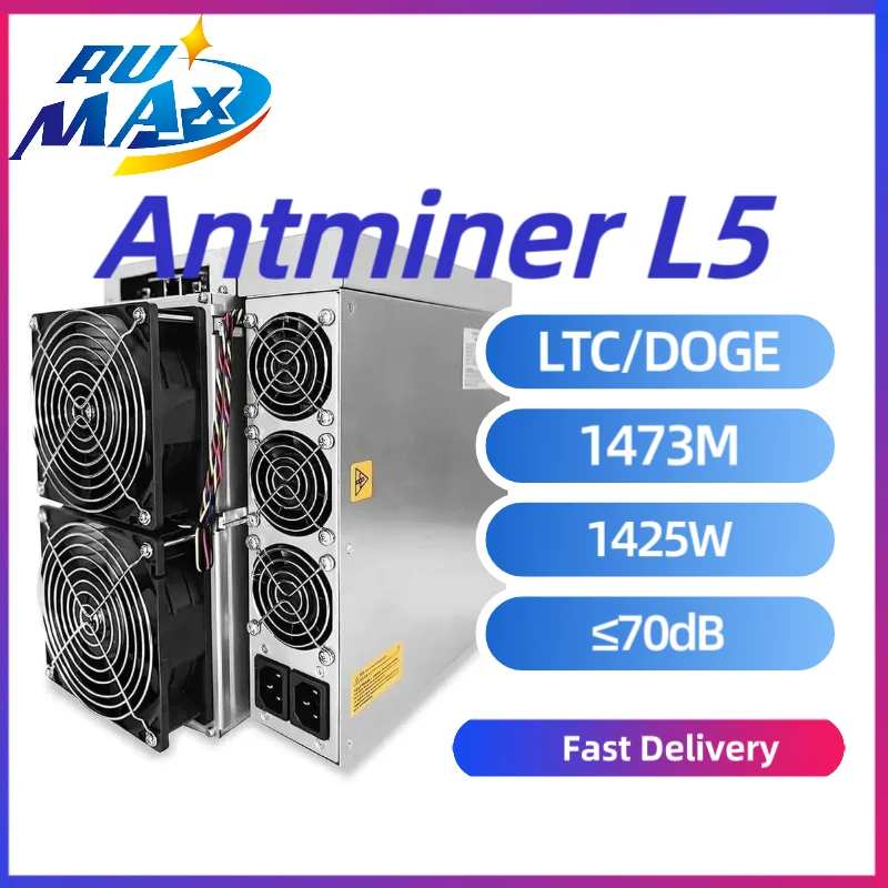 

ANTMINER L5 miner 1473MH/s With PSU Scrypt DOGE LTC ASIC Miner Better Than L3++ Mini-doge LT5 X5 On Wall from Bitmain in stock