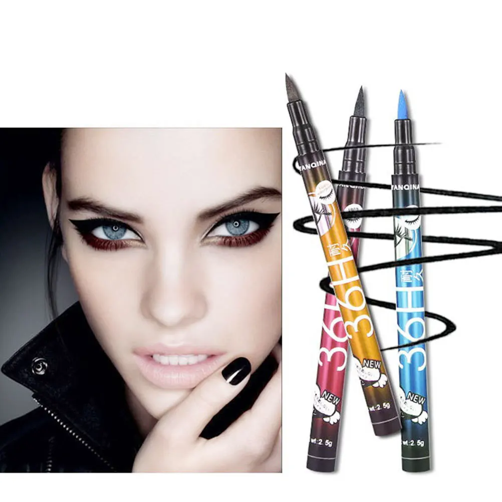 อายไลเนอร์สีน้ำเงินกันน้ำ ติดทนนาน ไม่เลอะเลือน หัวแปรงละเอียด สำหรับงานปาร์ตี้ งานแต่งงาน ลุคฮาโลวีน