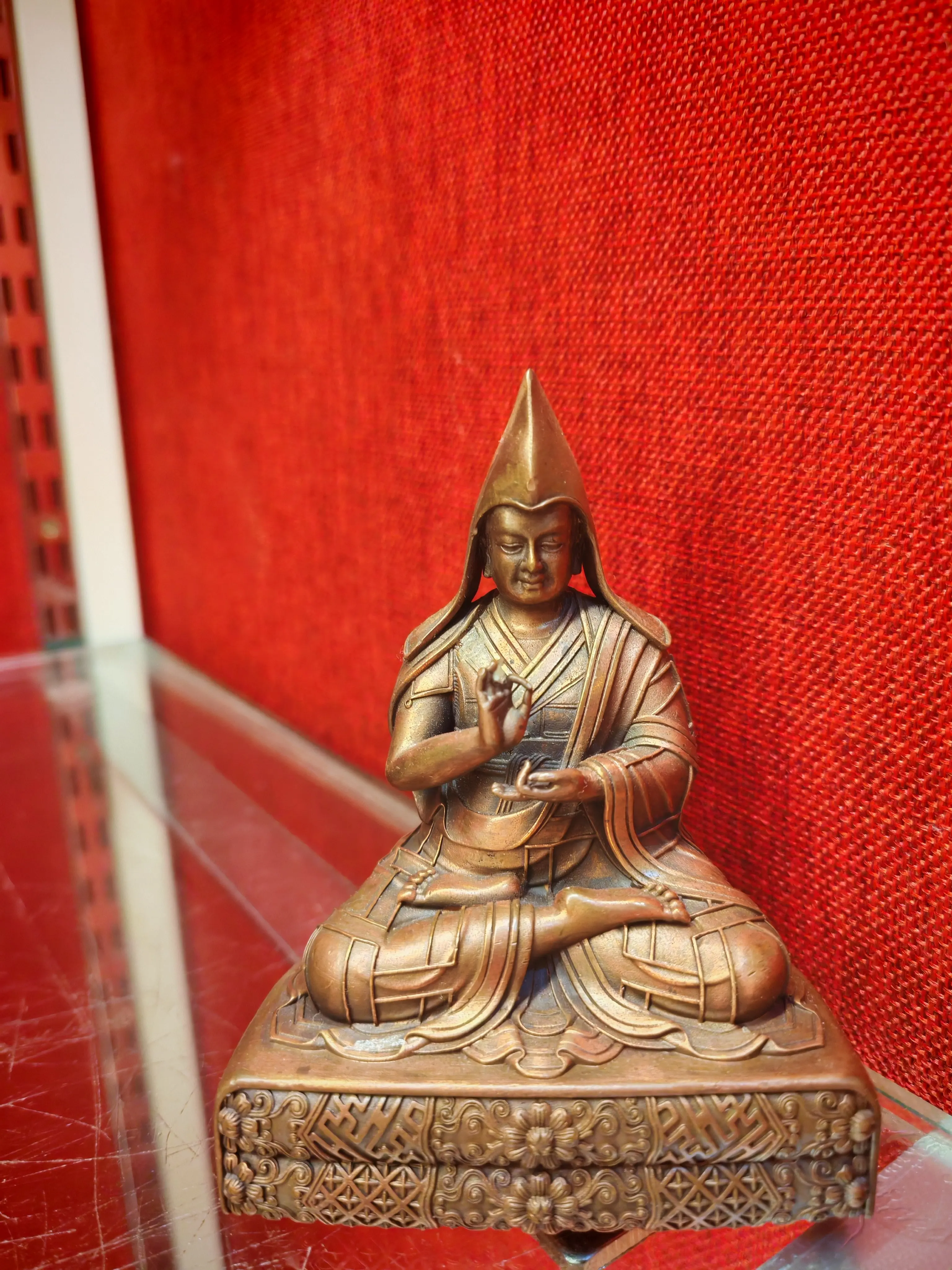 Dozhiqin the third Ningma master statue of pure red copper old height 10 cm