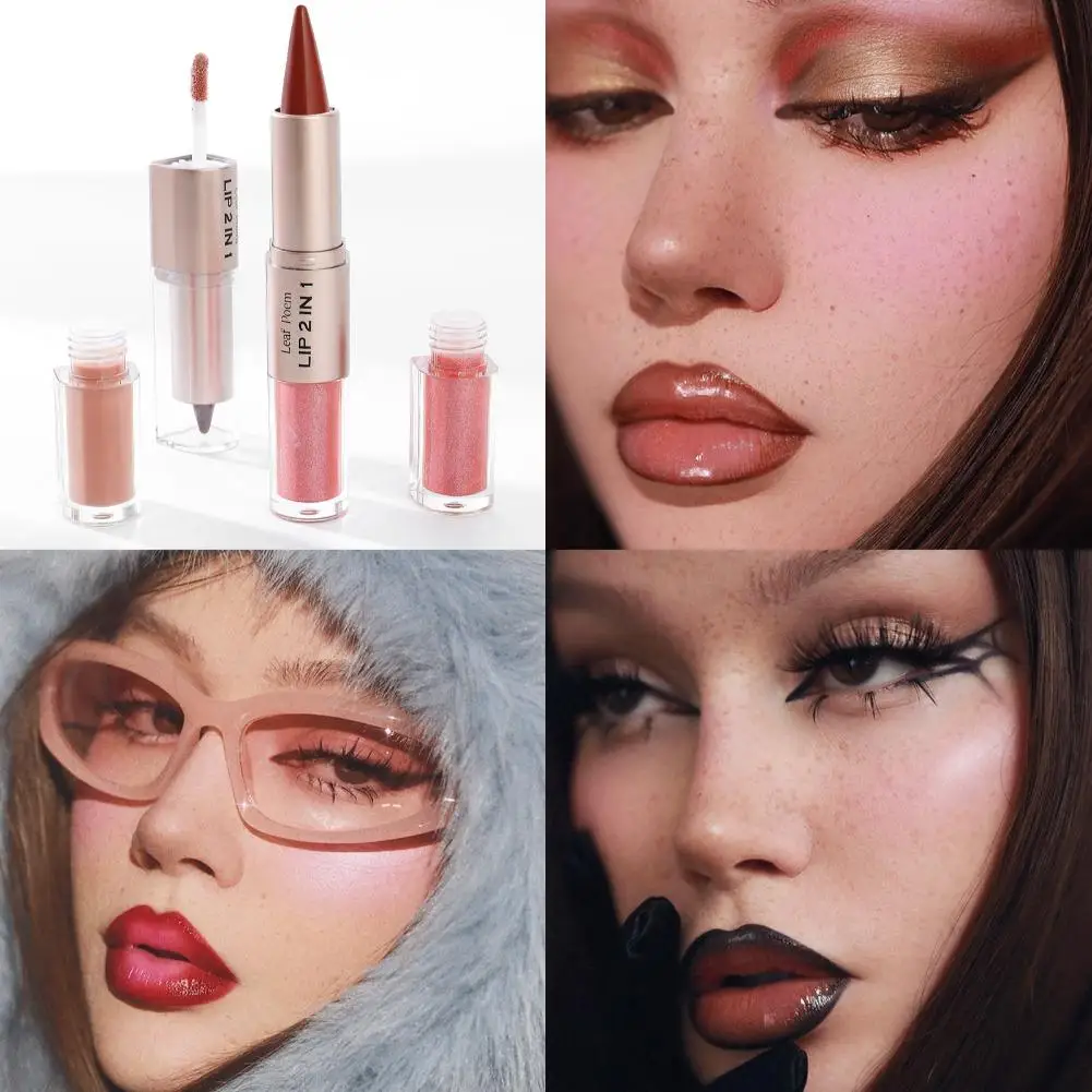 テーパードリップライナー口紅ペンマットブラックブラウンベルベット口紅アウトライン輪郭リップライナーウォーターミラー保湿リップグロス