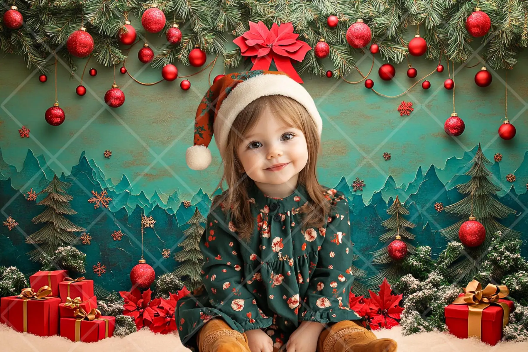 Mehofond Photography Background Winter Christmas Wonderland Xmas Tree Kids Family Holiday Portrait Decor Backdrop Photo Studio