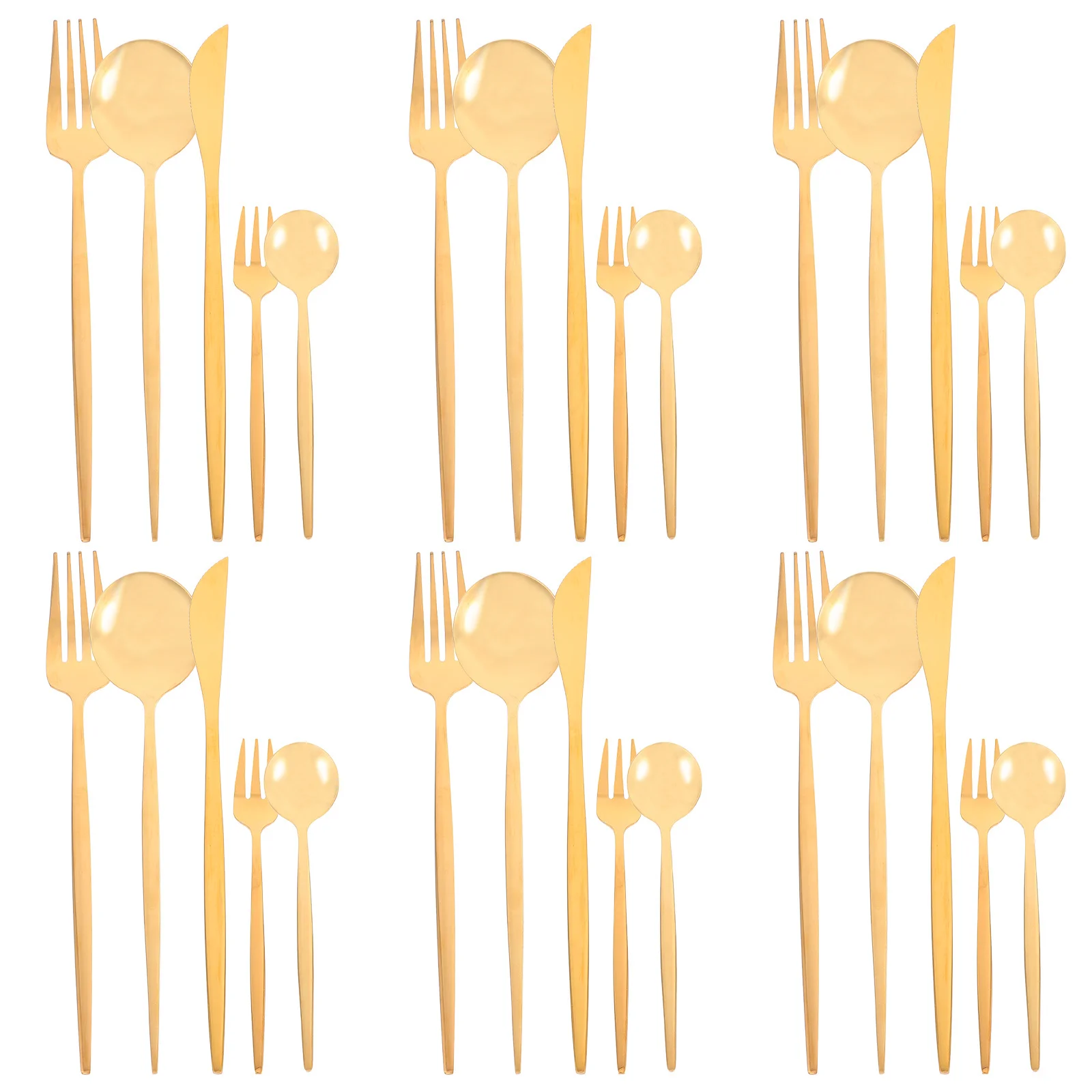 

1Set Cutlery Set Stainless Steel Flatware Silverware Fork Spoon Knife Combo Dinnerware Steak Utensils for Parties Weddings