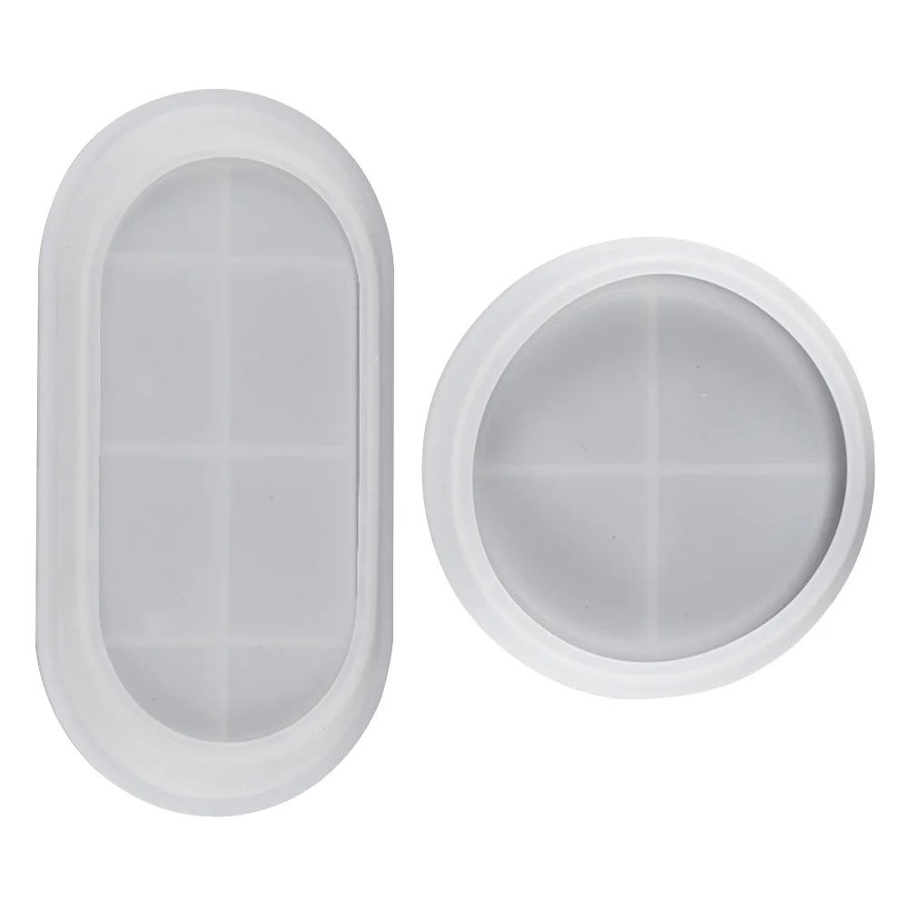 2Pcs DIY Plate Mold Epoxy Resin Storage Tray Creative Simple Application Method Unique DIY Tray Mold Craft Accessories
