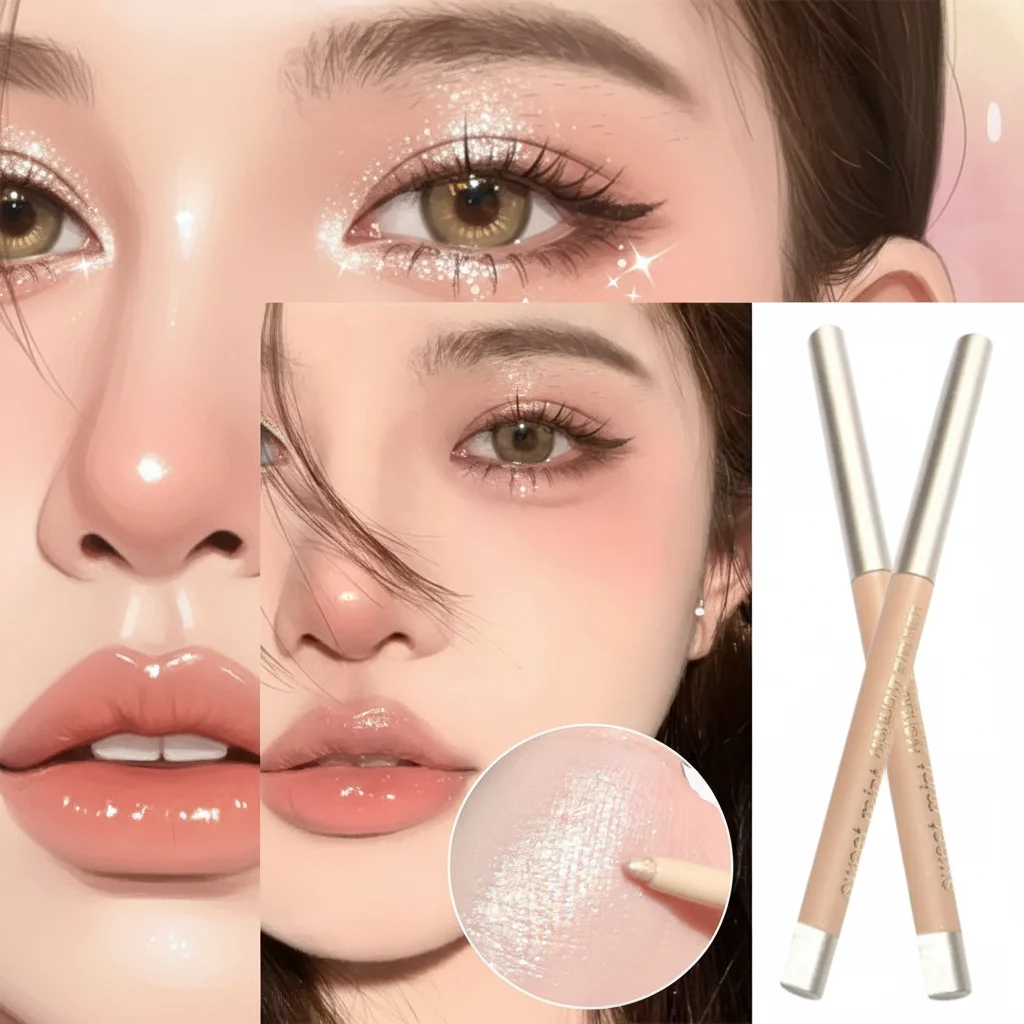 

Waterproof Highlight Brighten Silkworm Makeup Pencil Shiny Eyelids Glitter Eyeshadow Pen Pearlescent Diamond Eyeliner Pen