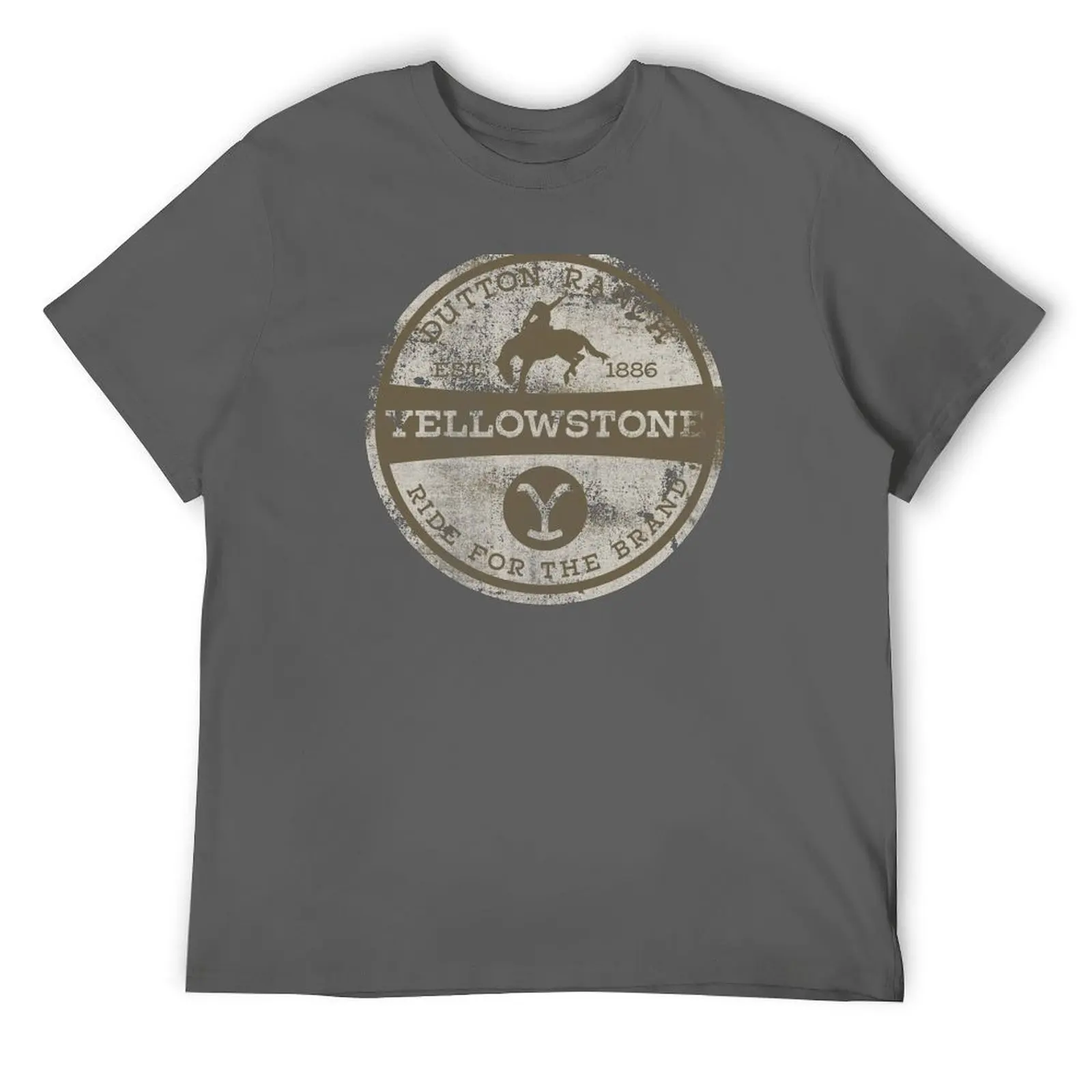 Yellowstone Dutton Ranch Ride For The Brand Distressed Design T-Shirt custom shirt Personalized t-shirt mens cotton t shirts