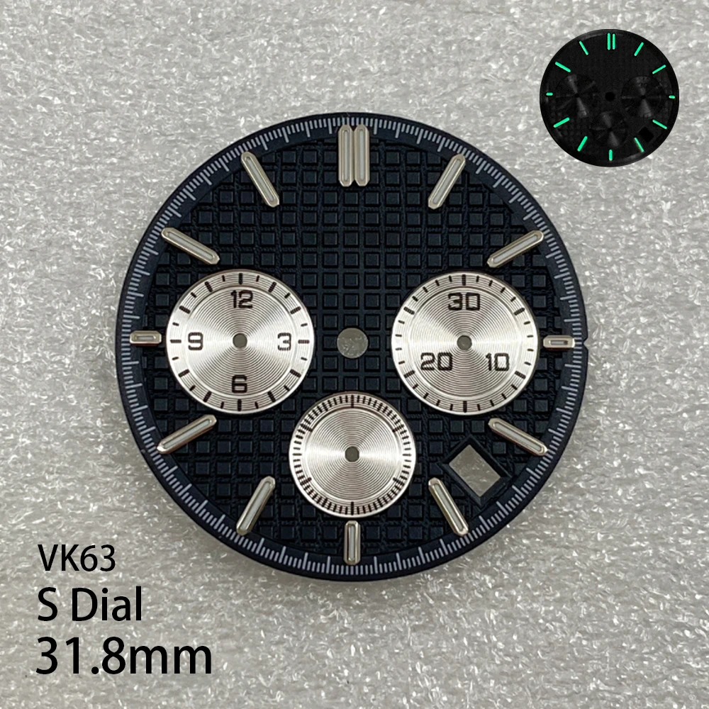 إكسسوارات تعديل الساعات الخضراء المضيئة عالية الجودة VK63 مناسبة للحركة اليابانية