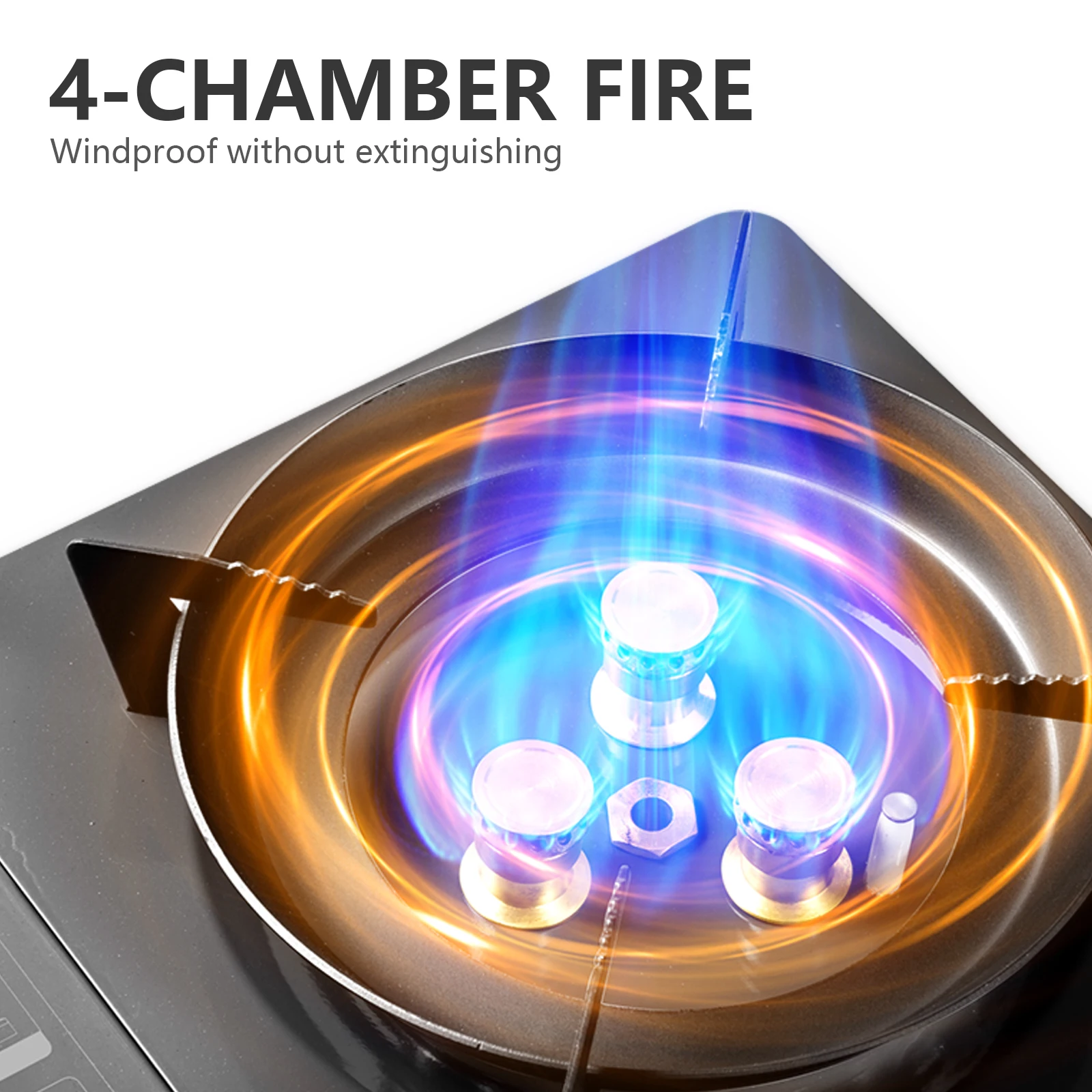 BISINNA Camping Gas Stove 5000W High Firepower Portable Cassette Furnace Outdoor Gas Burner for Trips Barbecue Picnic