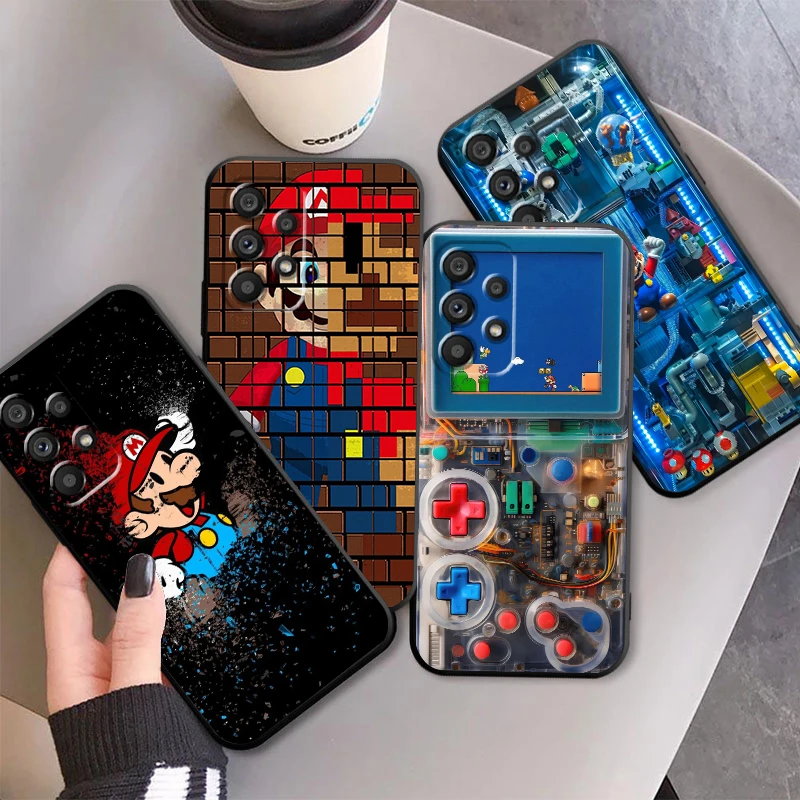 

Cartoon Game Super M-Marios For Samsung A53 A52 A33 A32 A51 A71 A21S A13 A73 A50 A22 A23 A03 A72 A54 A12 5G Black Back