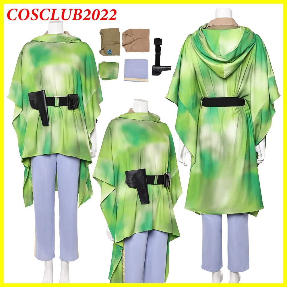 

Leia Cosplay Princess Clothing Space Battle TV Return Jedi Costume Shirt Pants Cloak Belt Camouflage Suit Halloween Party Cloth