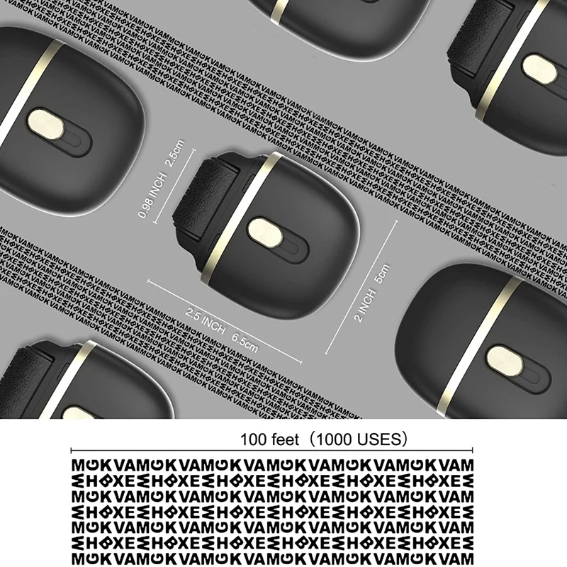 2 Pack Identity Protection Roller Stamps With 4 Refills - Wide Identity Theft Protection Stamp Address Blocker