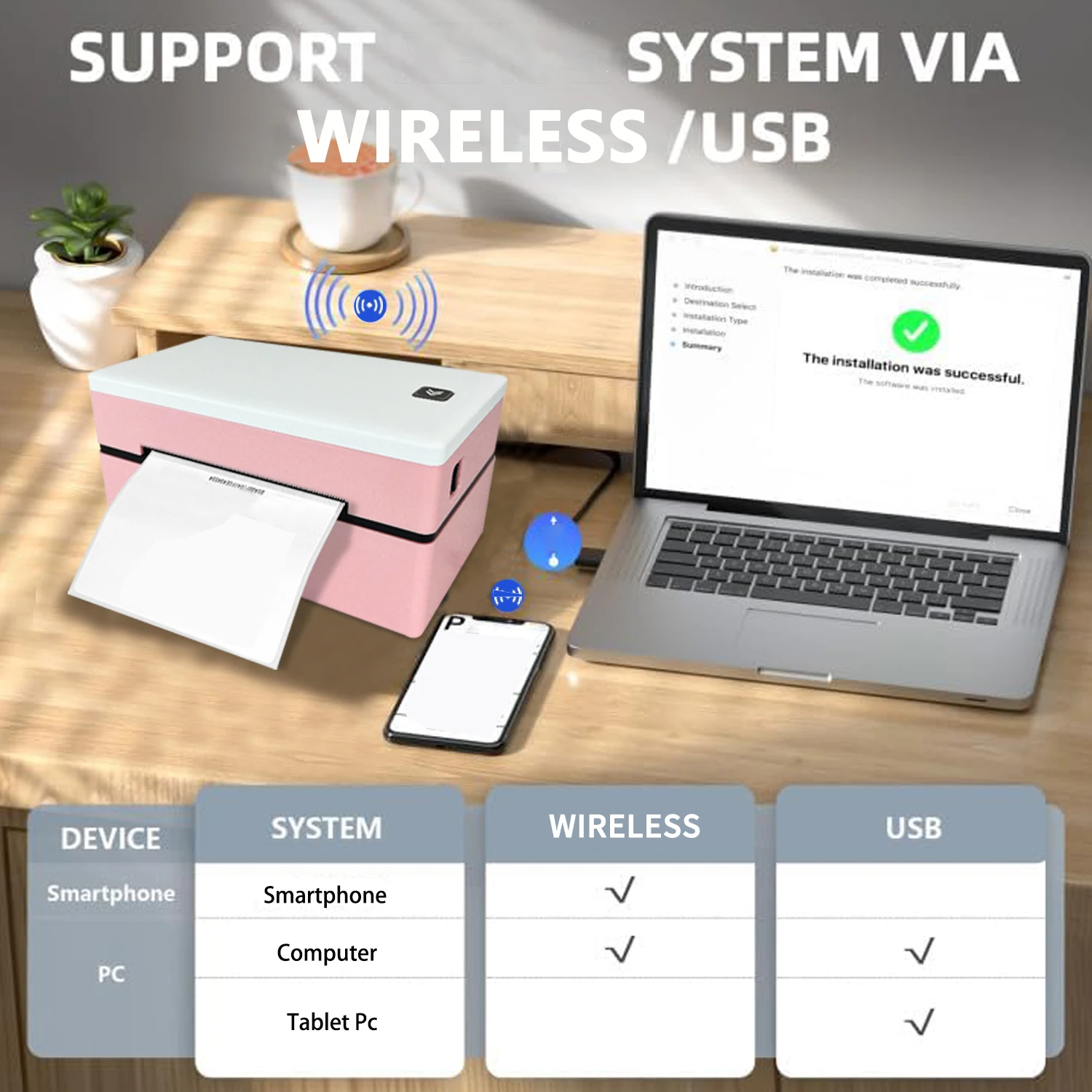 Marklife D200 4Inch Thermal Label Printer for Adhesive Stickers Printing with Bluetooth USB Interface High Quality for shipping