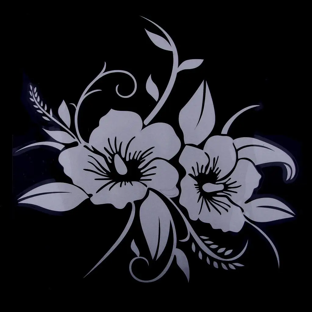 18.8x18cm Flower Bumper Decorative Decal Fashion Motorbike Car Sticker
