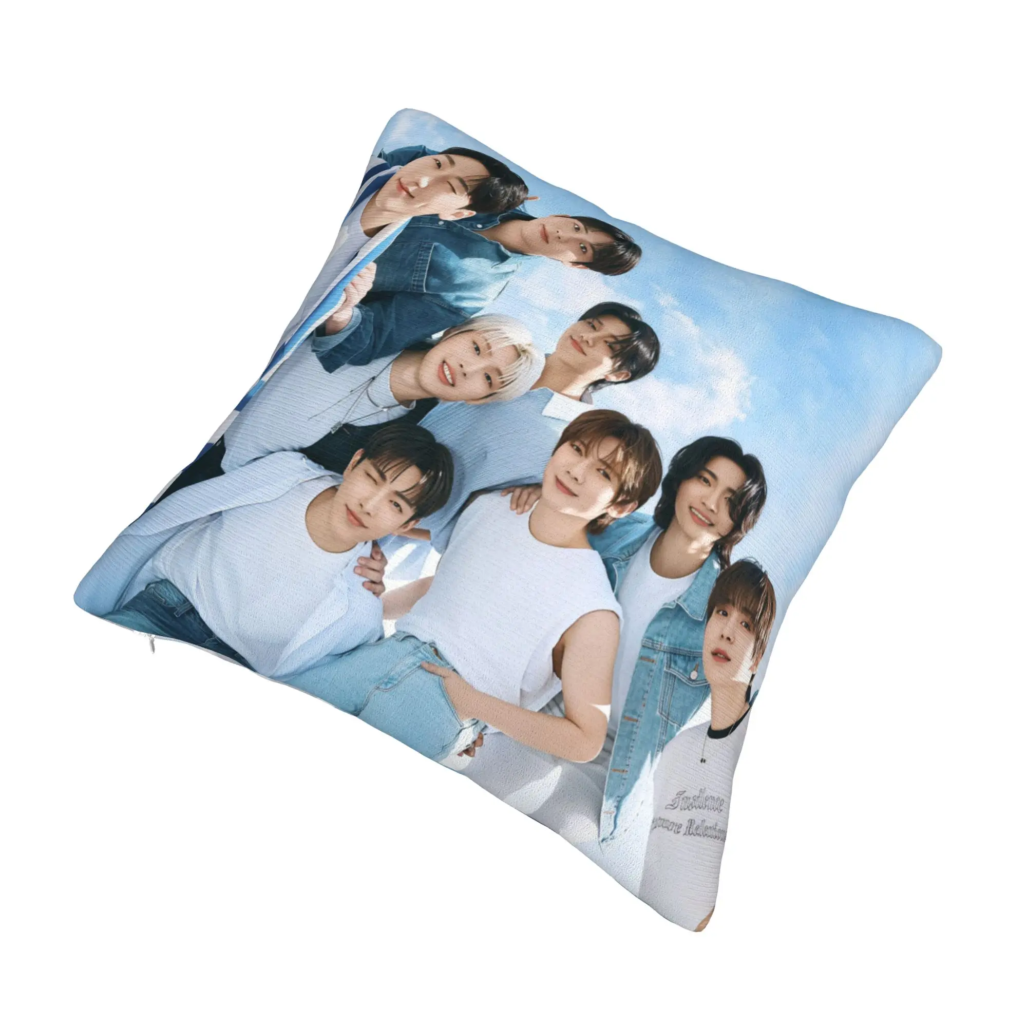 Luxury Ateez Group Outdoor   Cushion Covers 40x40cm Velvet  Throw Pillow for Sofa Square Pillowcase Bedroom Decoration
