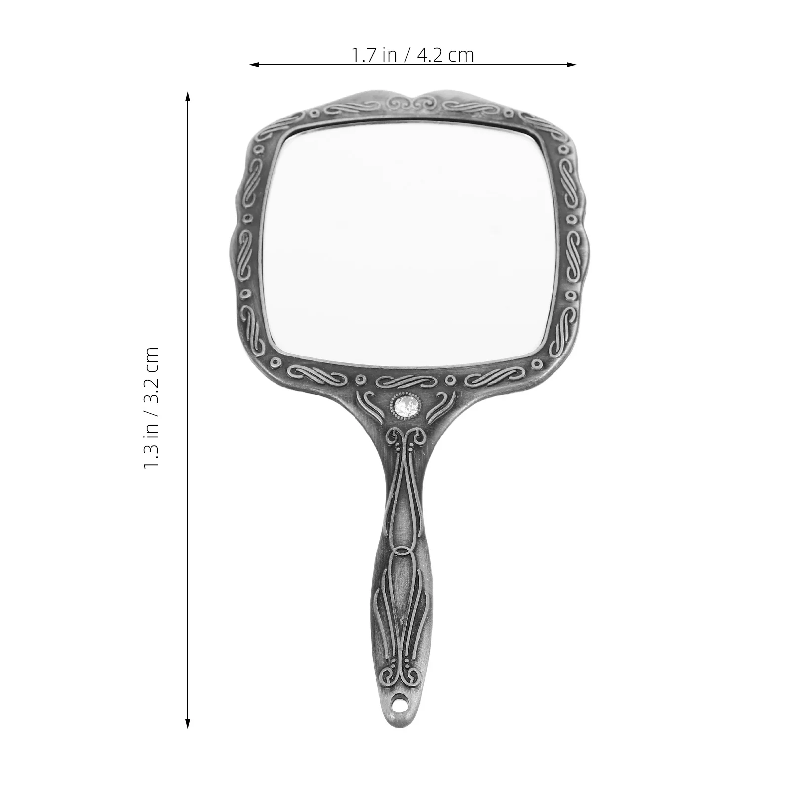 Handheld Makeup Mirror Vintage Style Foldable Handle Portable Retro Compact Travel Mirror for Women Vintage Hand Mirrors