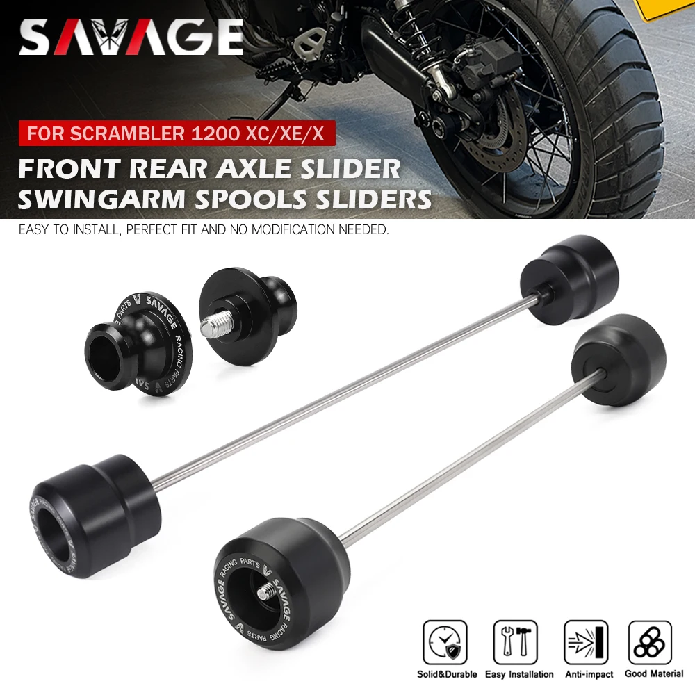 

For Scrambler 1200 XC/XE/X Motorcycle Front Axle Sliders Rear Wheel Fork Crash Protector Swingarm Spools Stand Screw Bobbins