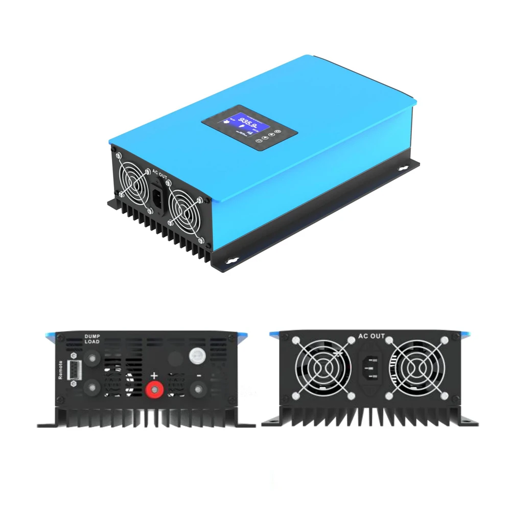 1000W Grid Tie Inverter for DC Wind Turbines,MPPT Pure Sine Wave With LCD Display&Dump Load Resistor Limit /WIFI optional