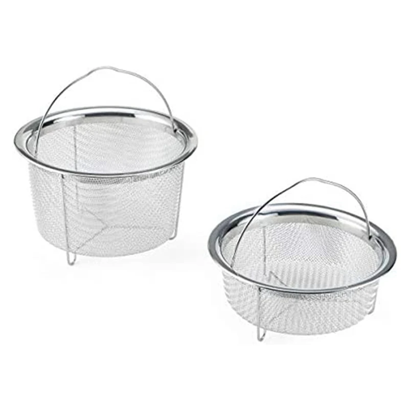 Portable Steamer Kitchen Multi-Functional Stainless Steel Fried Noodles Drain Basket Steaming Rack