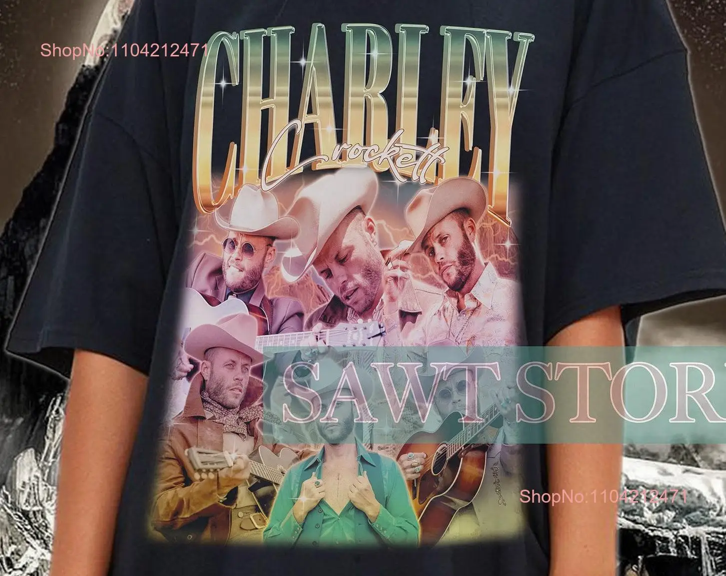 Charley Crockett T Shirt Merch Tour Fan Poster long or short sleeves