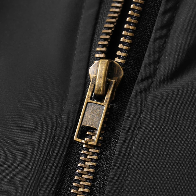 سترة منفوخة للرجال سترة واقية غير رسمية معطف بسحاب مع جيوب ملابس الشارع الشهير سترة الطيران الطيار ملابس خارجية 2025 ربيع الخريف #5