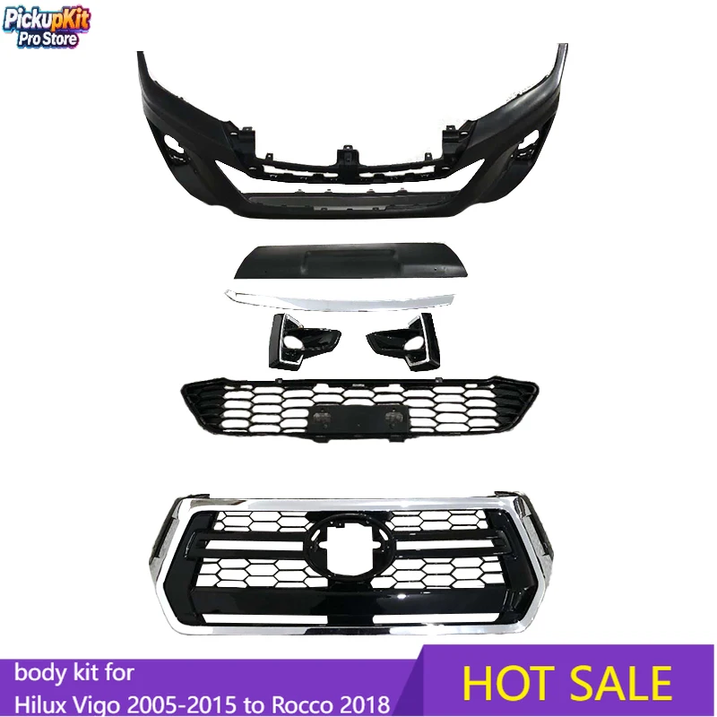 

High Quality Facelift Body Kit for Hilux Vigo 2005-2015 Upgrade to Rocco 2018