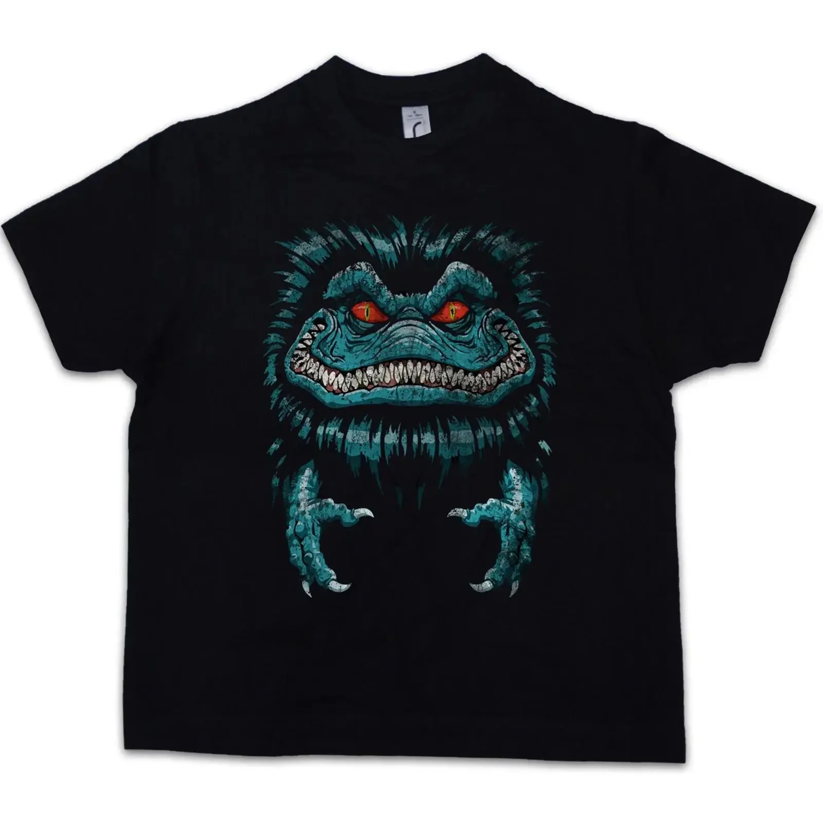 SPACE MONSTER Kids Boys T Shirt Halloween Symbol Logo Sign Critters vintage Washed streetwear designer clothes Slightly