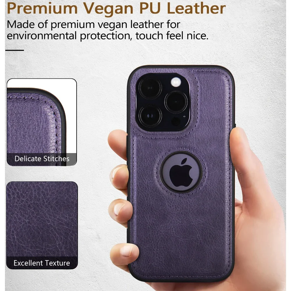 Custodia in pelle da lavoro ultra sottile e sottile per iPhone 17 Air 16E 16 15 14 12 Pro Max 13 Mini custodia per telefono antiurto