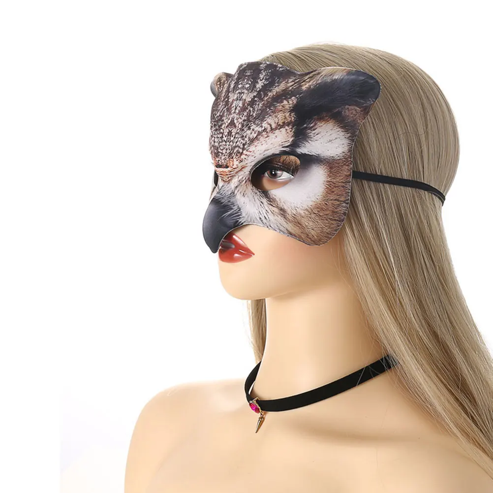 

Owl Mask Half Face Animal Masks EVA Masquerade Masks Women Men Halloween Cosplay Accessories Realistic Owl