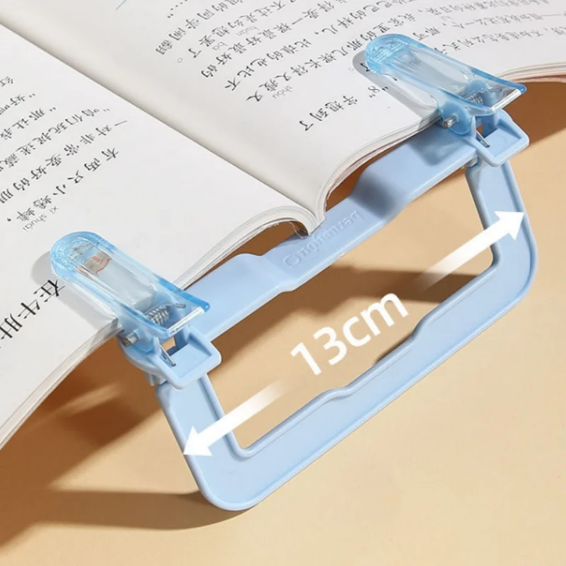 1Pc Folding Book Holder, Thick and High-Quality ABS Reading Stand, Double-Head Clamps, Gift for Reading Enthusiasts