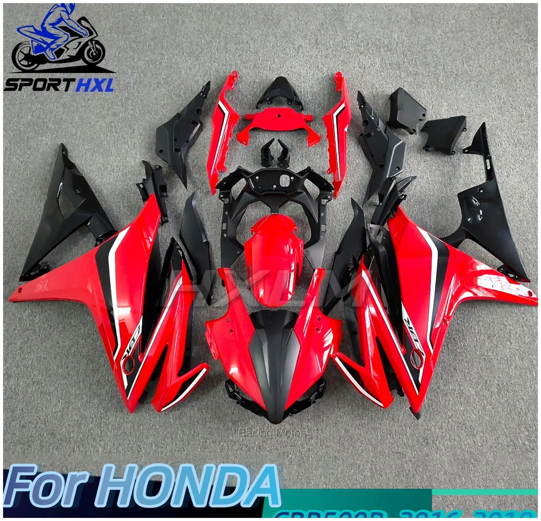 New ABS Motorcycle Full Fairings Kit Fit For HONDA CBR500R CBR500 CBR500RR Bodywork Molding Red Black | Racing Motor Store