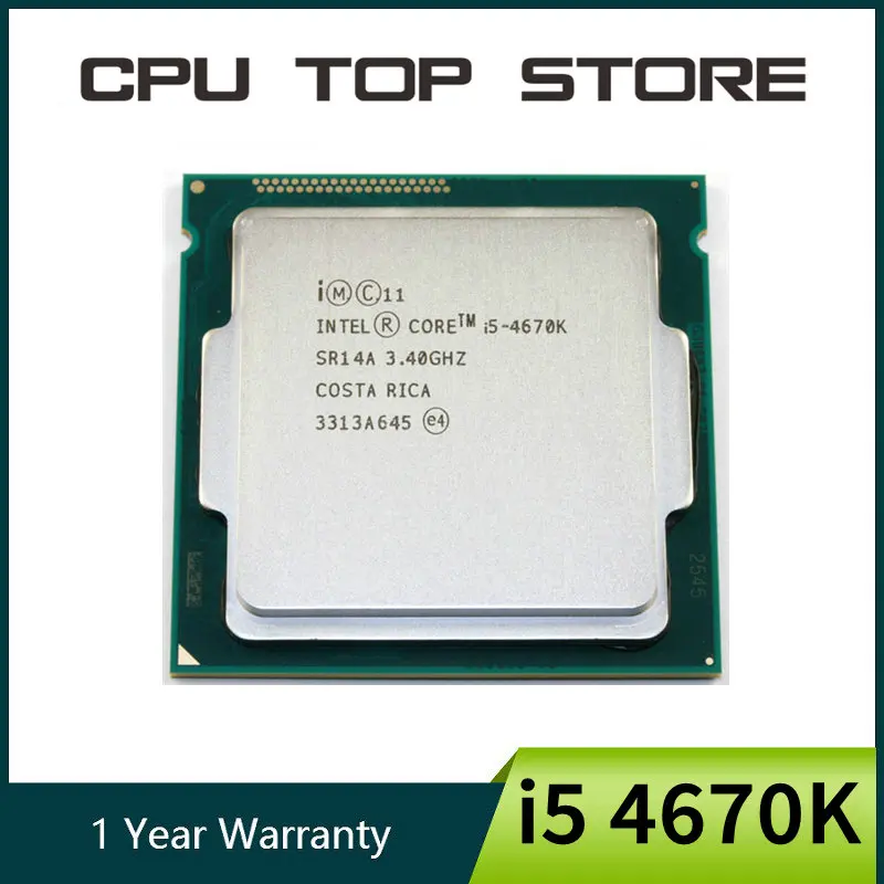 Intel Core i5 4670K 3.4GHz 6MB Socket LGA 1150 Quad-Core CPU Processor SR14A