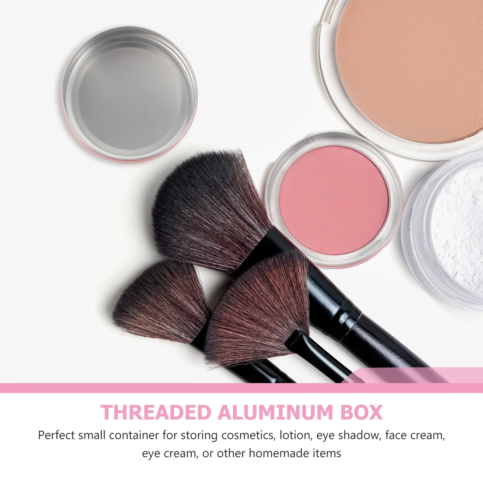 

20Pcs Small Aluminum Box Durable Storage Jars Portable Travel Containers for Face Cream Eye Shadow Lotion