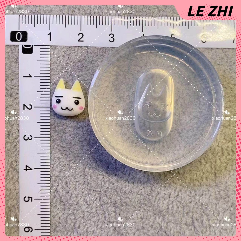 Cartoon Anime Cat Rabbit Bear Nail Silicone Mold Finished Product Accessories Colorful Flower Love Bowknot Manicure Supplies