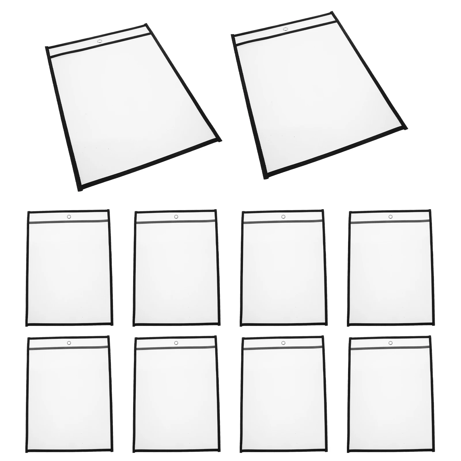 

6pcs File Sleeve Document Paper Organizer Storage Non-Woven Pet Material Clear Holder For Office Study School Travel