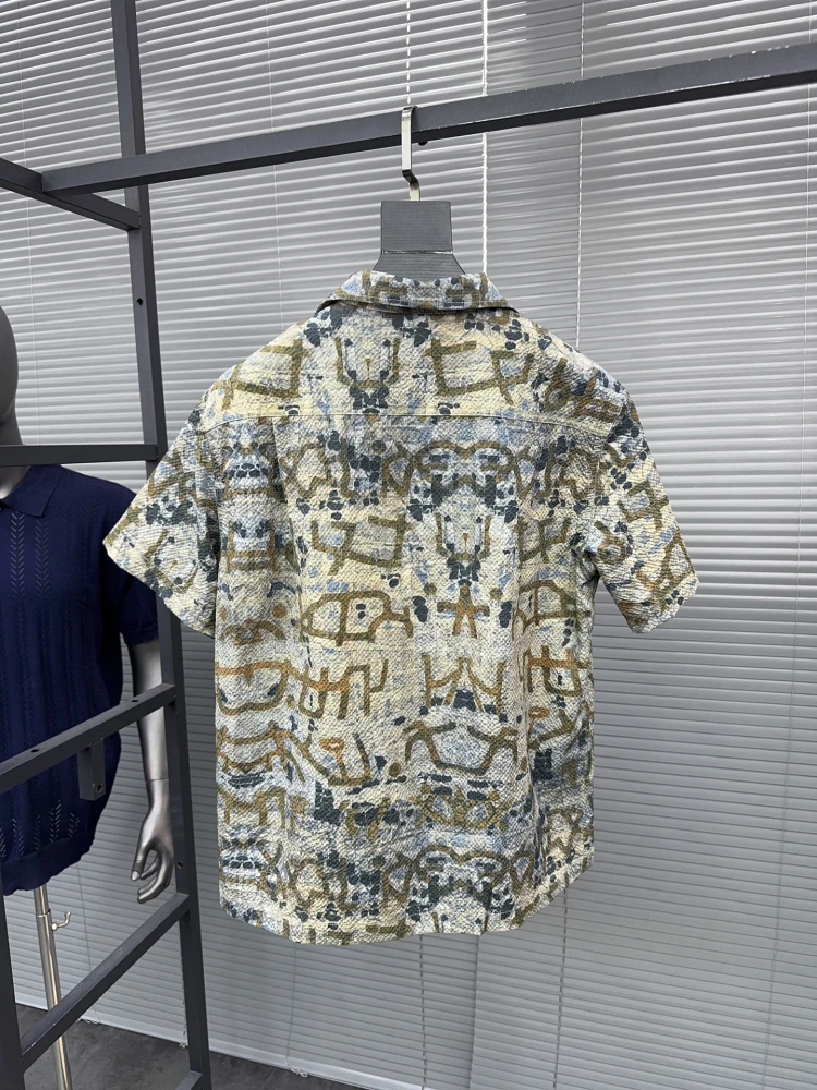 

Svip Мужская летняя повседневная футболка irt Flubble из ткани свободного кроя с кубинским воротником, дышащая удобная футболка ort Sve