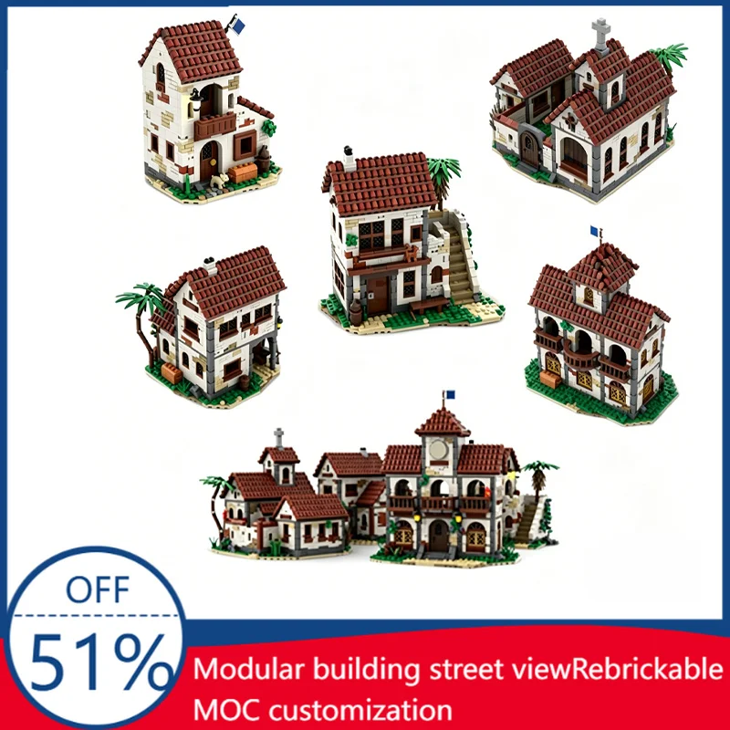 

Pirates Series Blacksmith's House Medieval Caribbean Style Building Blocks Set Assembly Kid Festival Toys Popular Creative Gifts