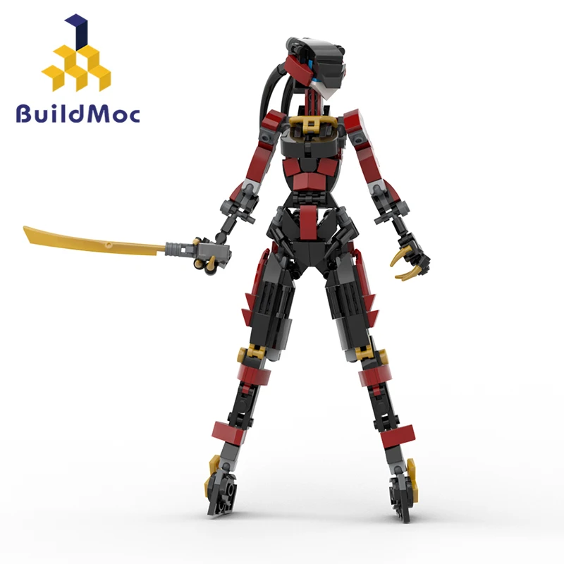 

BuildMOC Ninja Girl Robot Figures Building Blocks Female Mecha Toys Set 248 Pieces DIY Bunny Girl Bricks for Adults Collection