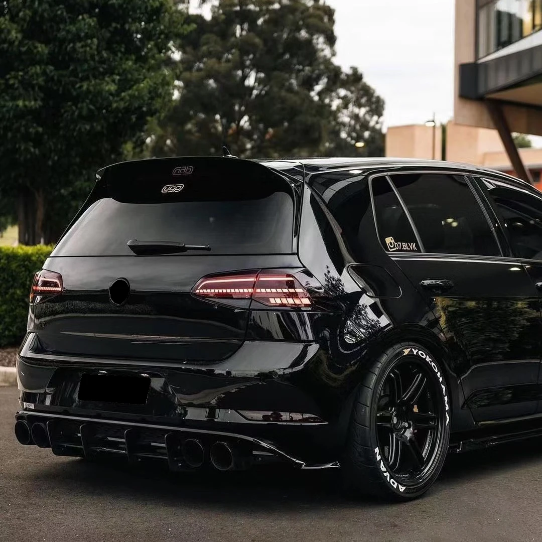 フォルクスワーゲンゴルフ MK7.5 GTI TCR 2017 2018 2019 2020 リアバンパーディフューザーリップスポイラーリアサラウンドスプリッター車のチューニング BodyKit