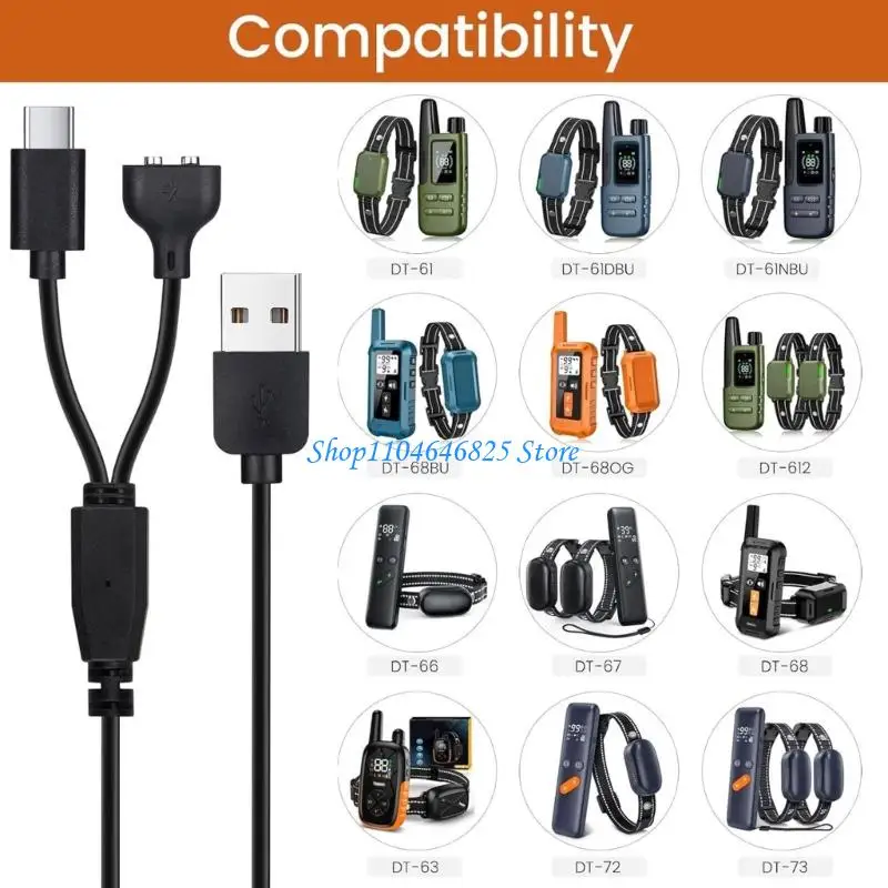 

Pet Training Collar Charging Cable 2.60ft Heat Resistant Charging Cord