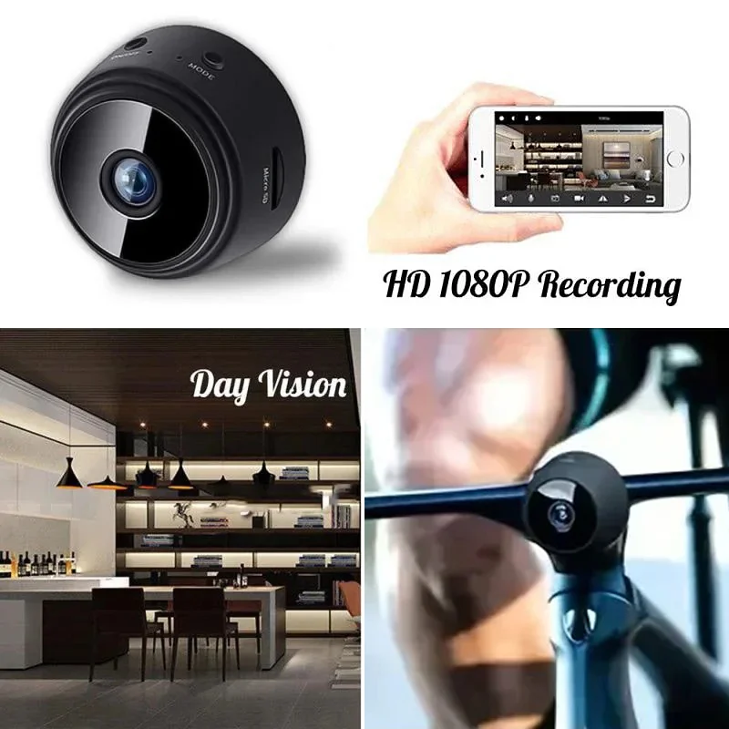 A9 واي فاي كاميرا صغيرة HD مسجل فيديو لاسلكي مسجل صوتي كاميرا مراقبة الأمن المنزل الذكي للرضع والحيوانات الأليفة