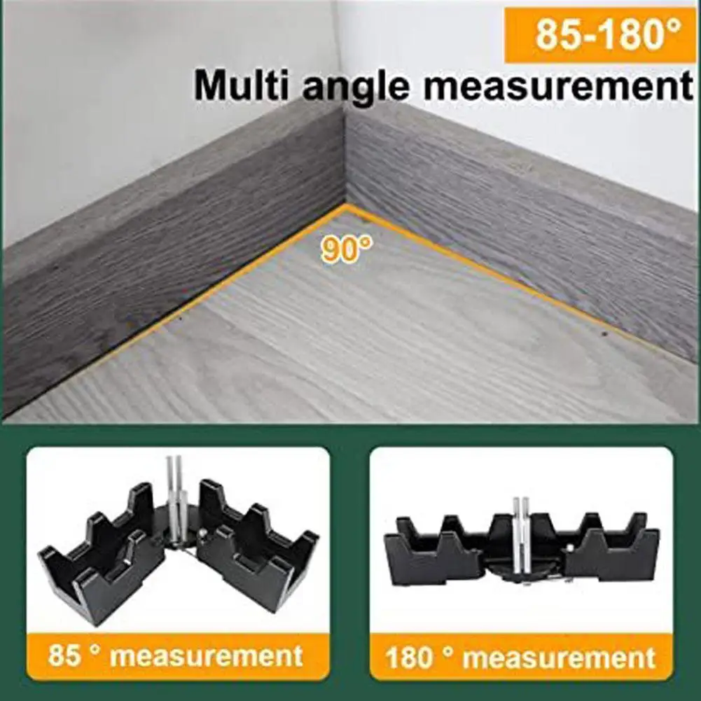 Baseboard Cutting Tool,Miter Angles Measuring Template Instrument, 2 in 1 Abs Black Design for High Accuracy and Durability