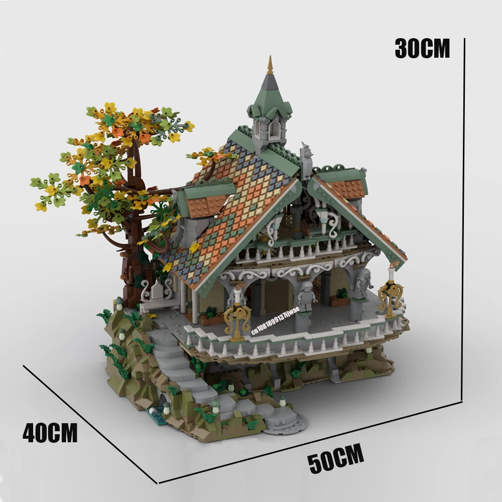 NEW 3660PCS The Rings Movie The Last Homely House model DIY creative ideas Child Toy birthday Gift Building blocks MOC-10315