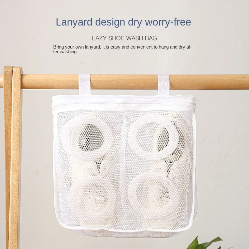 Shoes Washing Hanging Bag Sneaker Mesh Laundry Bags Home Portable Shoes Organizer Washing Net Bag Shoes Protect Wash Bag