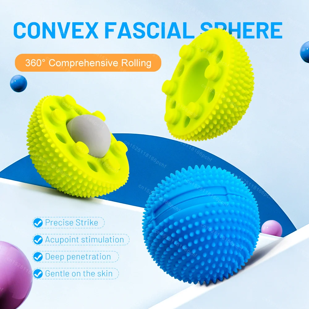 Pelota de masaje neuromuscular desmontable con púas para pies, Pilates, Yoga, deportes, fitness, relajación muscular, terapia corporal y de manos