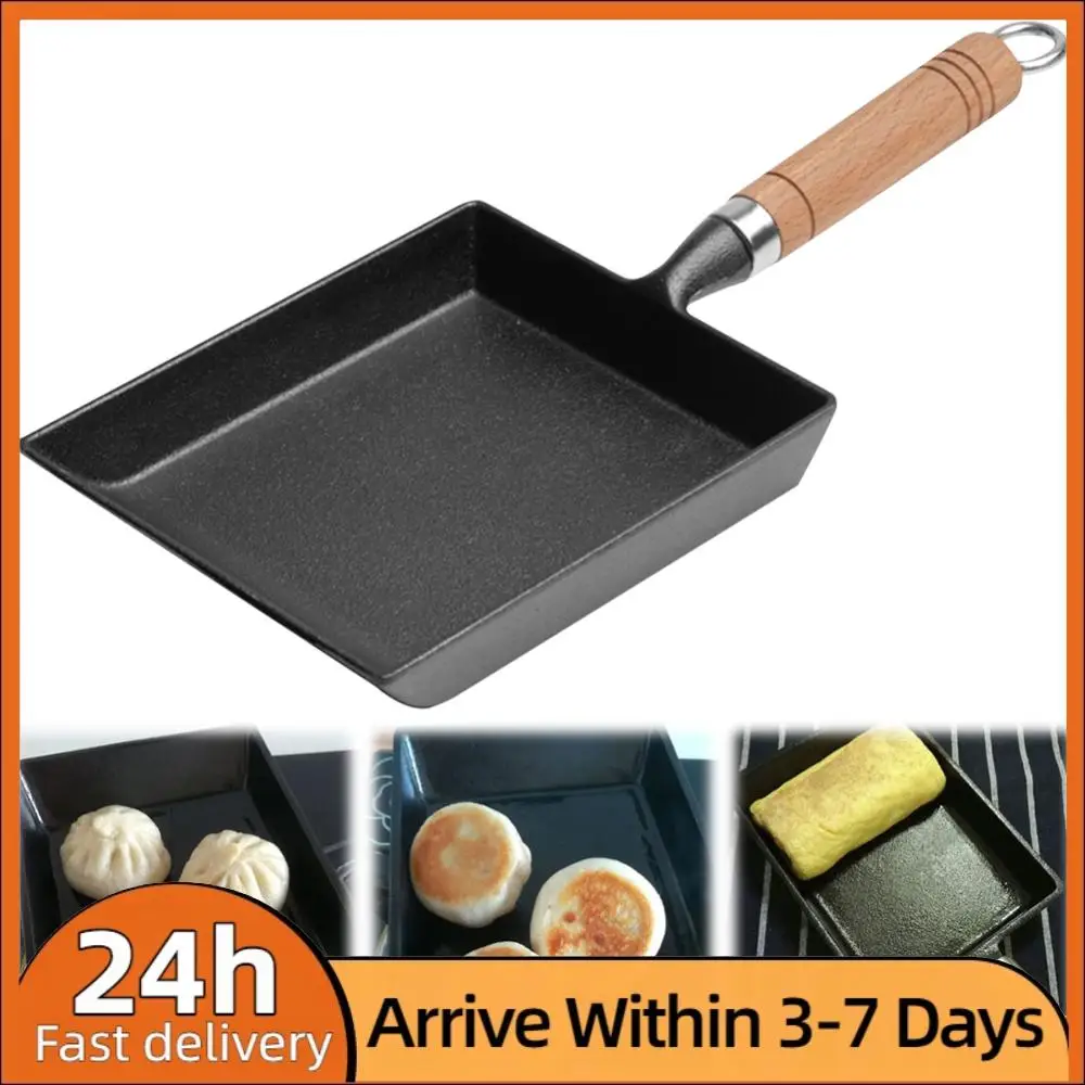 

Cast Iron Egg Frying Pan Non-Stick Tamagoyaki Pan Thickened Omelette Tamagoyaki Frying Pan Breakfast Pot Mini Cook